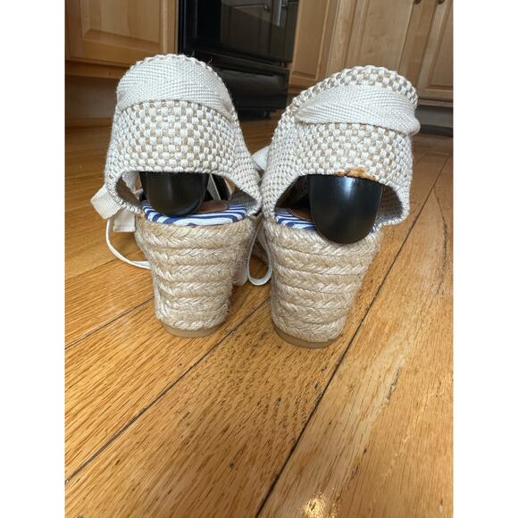 EUC Coach Patchwork Espadrille Wedges Size 8 Cottagecore CoastalChic BohoChic - Picture 4 of 5